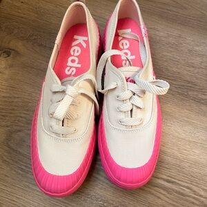 Keds Women's Vibrant Pink and Cream Sneakers